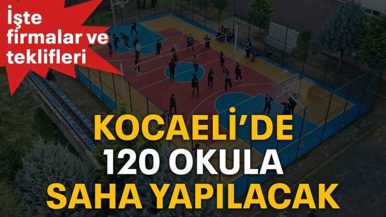 Kocaeli’de 120 okula saha yapılacak